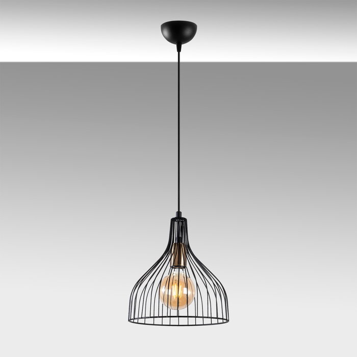 Opviq Cafu - 11565 Lámpara de araña de metal negra Opviq Cafu - 11565 Lámpara de araña de metal negra